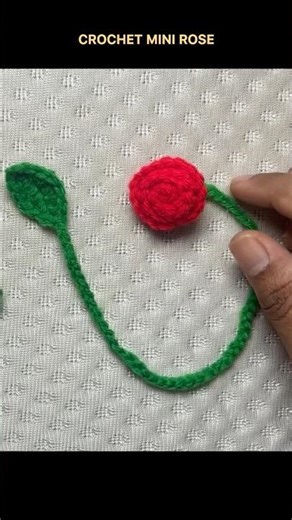 Crochet Mini Rose - 5 Ways to use it! #crochet #crochetflower #shorts #youtubeshorts