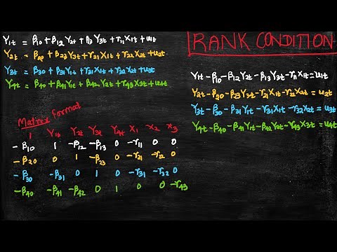 "Understanding Rank Conditions for Simultaneous Equation Identification | LearnEconometricsFast"