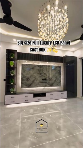 Full luxury LCD Panel only for you in 80k 😱. #lcdpaneldesign #interior#ytshorts #Viralsong#trends