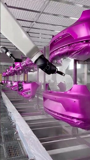 Smart Robotic Automatic Paint Shop for Car Bumpers #bumper #paintshop #robot #pintor #pintura #EV