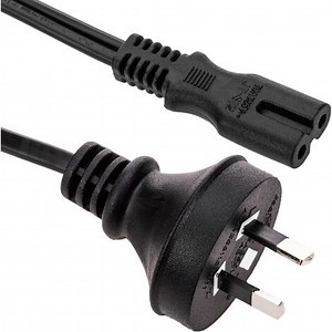 BeMatik - Fil électrique UA AS/NZS-3112-1 IEC-60320-C7 1,8 m noir