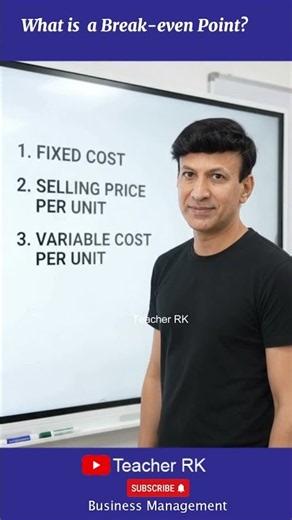 Break-Even Point Explained in 60 Seconds | IB Business Management | Teacher RK