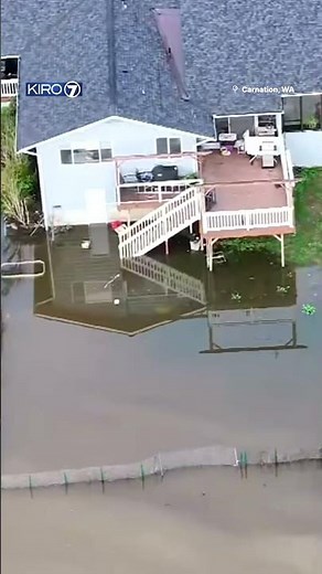 Waterways around western WA reaching major flood stage #atmosphericriver #flooding #pnw #news