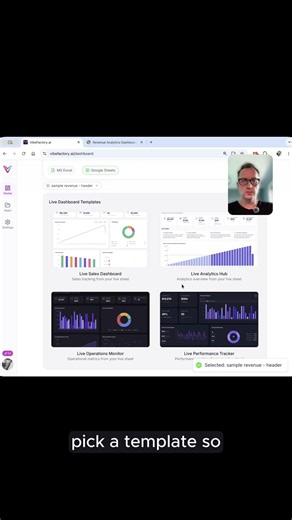 This AI Builds a Live Dashboard From Your Google Sheet #ai #aitools #excel #no #aiforbusiness