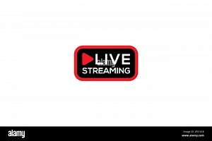 live streaming video Broadcasting   buttons icon   Logo design vector illustration Stock Vector Image & Art - Alamy