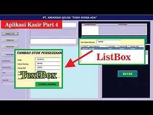 Coding Menampilkan Data ListBox Ke TextBox VBA Excel Aplikasi Kasir #Part 4