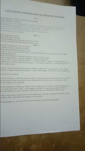 C-23 iiird Sem ECE Network analysis important questions