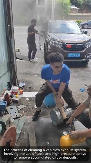 How to Clean a Dirty Exhaust! 😱 #youtubeshorts #satisfying #technology
