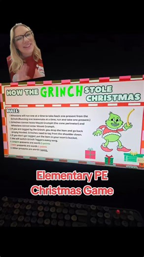 Morgan Hernandez on Instagram: "How the Grinch Stole Christmas Tag Game for Elementary PE I love this game because it is an easy set up and kids love tag. #pe #peteacher #peteacherlife #elementarype #pegames #physicaleducation #peteachersofinstagram"