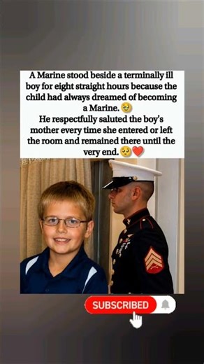 🥺🕊️He gave a dying boy the honor of a lifetime ❤️🫡#respect #hearttouching #emotional