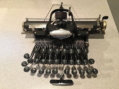 Blickensderfer #5 antique typewriter in action