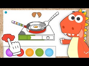 Learn with Eddie 🍳 How to color in fried eggs 🎨 Cartoons for Kids
