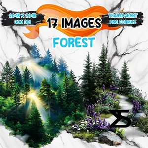 Watercolor Forest PNG Image With Transparent Background, Clipart Bundle, Commercial Use, Digital Download, Instant Download - Etsy