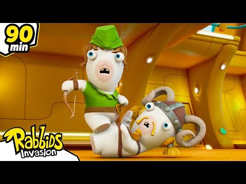 How did they end up here? 🤔😫 | RABBIDS INVASION 🐰 | 90mn Compilation | Cartoon for kids