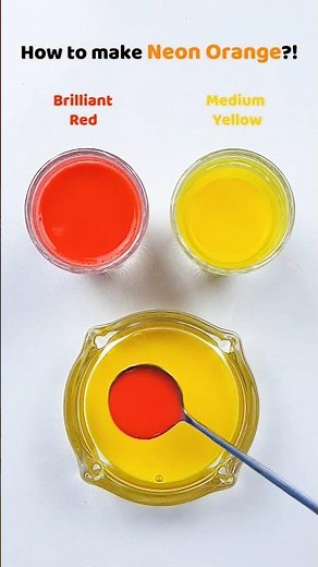 How to make Neon Orange?! #colormixing #satisfying #asmr #paintmixing #colors #art