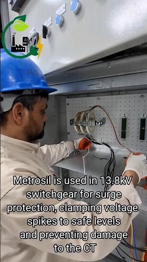 Metrosil used in 13.8kV switchgear #electricalinindustry