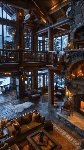 5.4K views · 81 reactions | Step inside the warm, rustic charm of a wooden cabin interior — rich wood tones, soft textures, and all the cozy vibes you crave. Perfect inspo for your next home project, mood board, or cabin getaway daydream. 蝹 #cabinlife #rusticdecor | Home Decor | Facebook