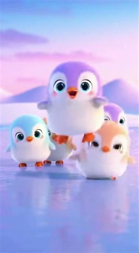 Baby Penguins Slip, Slide & Dance on Ice 🐧❄️ | Fun Cartoon Story