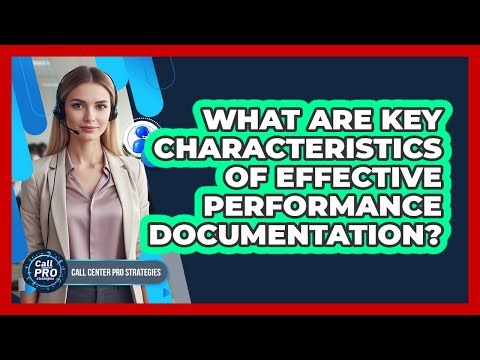 What Are Key Characteristics Of Effective Performance Documentation?