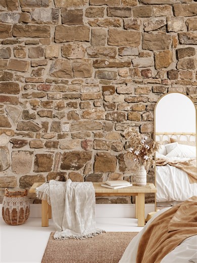 Brick Look Wallpaper Stone Peel and Stick Wall Mural - Etsy