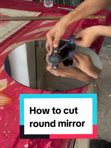 Round mirror cutting technique for beginners! 🪞✨ Pakistan mein aksar log mirror cutting mein darte hain, but with these tips, aap perfect round shape cut kar sakte hain. Watch till the end for the final look! #MirrorCutting #DIYPakistan #GlassArt #InteriorDesignPakistan #Crafts