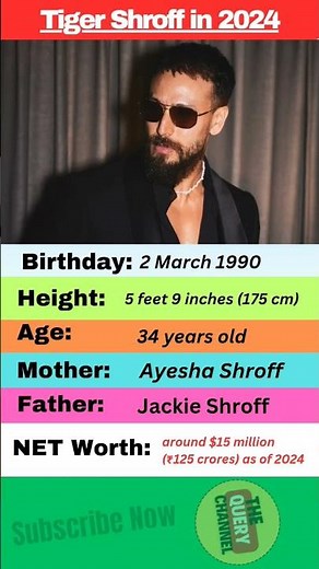 Tiger Shroff Biography 2024: Age, Height, Net Worth, Family & Career | The Query Channel