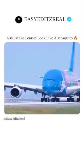 "A380 vs Learjet… Size difference that blows your mind! 🤯"