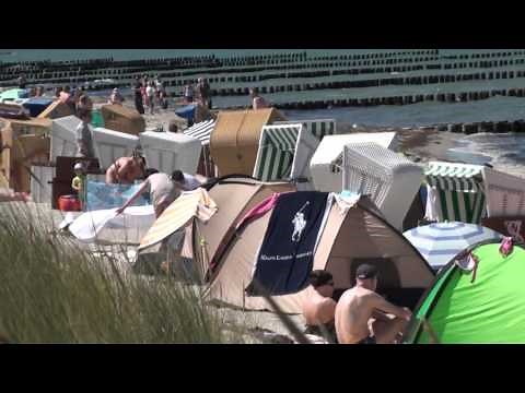 Swimsuits optional at a northern German beach 20th July 2013