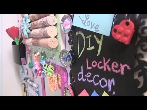 DIY LOCKER DECOR : Cork Board Decoration - Back To School How To | SoCraftastic