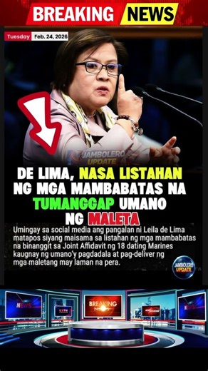 DE LIMA NASA LISTAHAN NG MGA MAMBABATAS NA TUMANGGAP DIUMANO NG MALETA #youtubeshorts