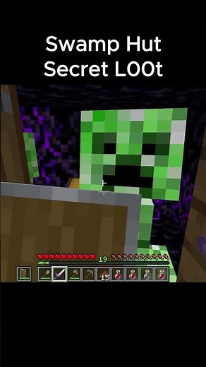 Swamp Hut SeCrEt LoOt💀 #minecraft #shorts