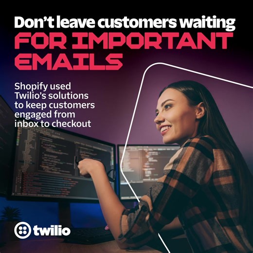 Shopify needed a way for merchants to send important email alerts to customers– See how Twilio’s SendGrid API helped merchants connect with customers meaningfully. | Twilio