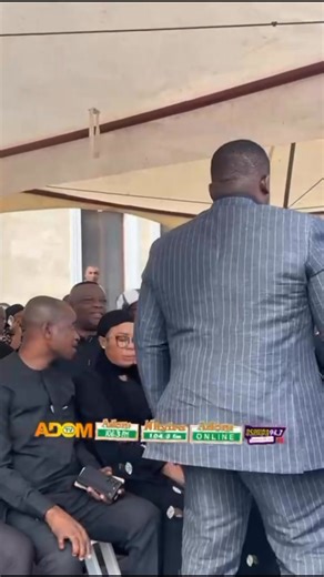 Hon. Sam George arrives at the burial service for the late Ayawaso East MP, Hon. Naser Mahama Toure | Asempa 94.7 FM