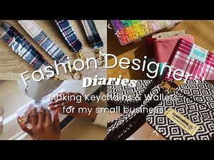 Fashion Designer Diaries: making keychains & wallets for my small business 🪡✨ #sewingvlog