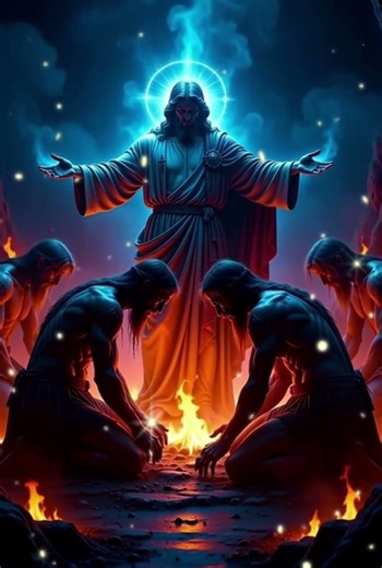 Quando Jesus desceu ao inferno, todos os demônios se curvaram diante dele.