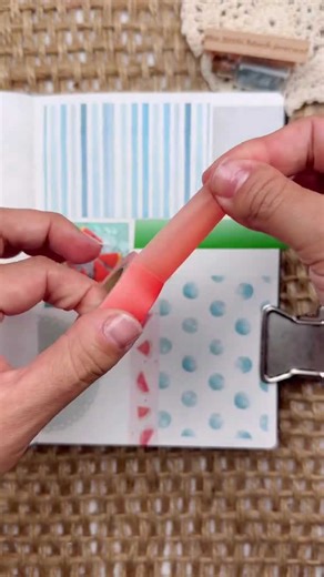 Watermelon scrapbook spread with soft beachy ASMR vibes