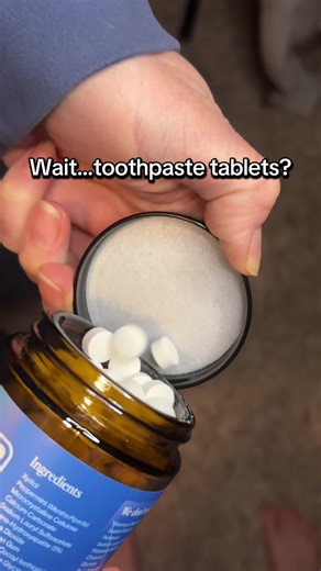 Toothpaste…but in tablet form. Took a minute to get used to, but I actually like the simplicity. My teeth feel very clean after I use them! #toothpastetablets ##nobstoothpaste#o#oralcareveganproducts #crueltyfree