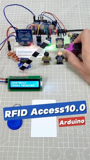 Access Denied: Fire Detected! 🔥 | RFID + Sensor Build #arduinoproject