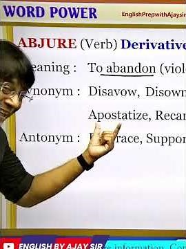 || ENGLISH BY AJAY SIR || #vocabulary