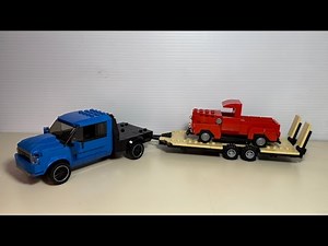 Custom Lego Car Hauler Trailer and IH Pickup