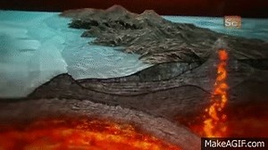 Example of a Convergent Boundary on Make a GIF