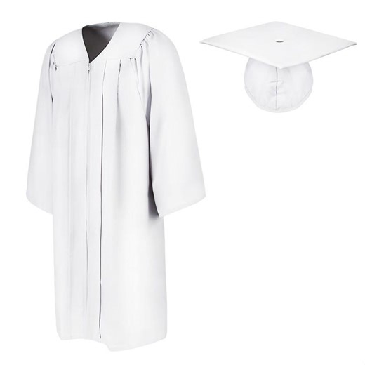 Adult White Graduation Cap and Gown Set – Matte Finish, Classic Academic Attire for Ceremony, Size Options Available - Etsy