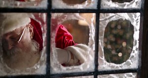 Santa Claus Looking Out Window Close-up Stock Footage Video (100% Royalty-free) 1079969039 | Shutterstock