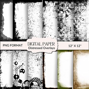 30 Distressed Frame Overlays: High-res Digital Scrapbook Paper (digital Download) - Etsy