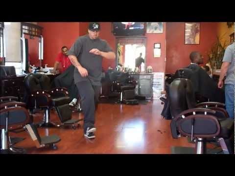 VICK THE DANCING BARBER AKA DIZZY - POPPING AT THE BARBERSHOP