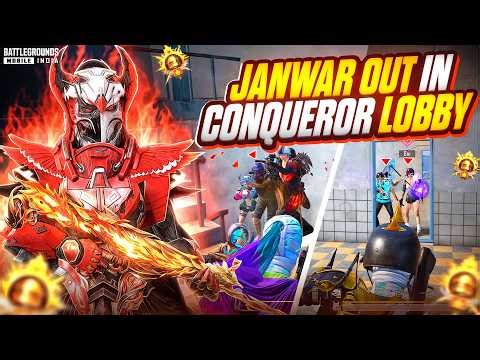 JANWAR is Out in CONQUEROR LOBBY 🔥 Bixi Op Fastest Solo vs Squad in Conqueror Rank Push | BGMI