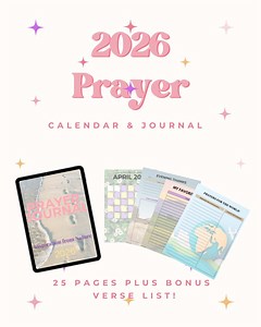 2026 Christian Prayer Journal and Calendar | Monthly Verse & Prayer Topics | | Prayer Requests Tracker | Instant Download - Etsy