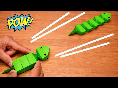 Origami Sliding Paper Snake 🐍 | Fun, Easy & Satisfying Paper Toy