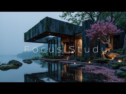 Zen Deep Work Music ~ Calm Focus Study Beats & Relaxing Ambiance by the Lake