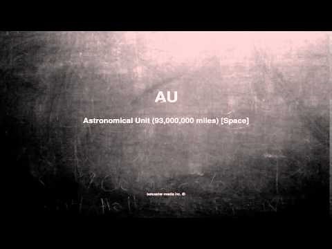What does AU mean